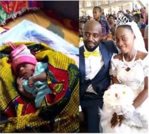 Nigerian Lady Gives Birth To A Baby On Her Wedding Day
